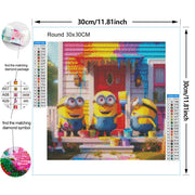 Minions Seaside Vacation Car Cabin Handmade Diamond Painting Set, Embroidered Mosaic Rhinestone Designer Art Home Decor Gift