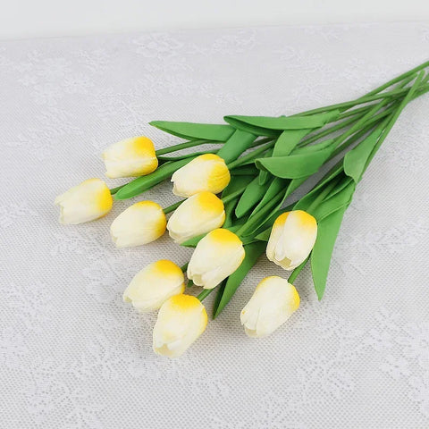 10pcs Tulip Artificial Bouquet Artificial Flower Wedding Bridal Bouquet Outdoor Home Garden Bouquet Party Vase Decorative Plant