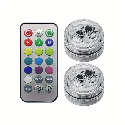 Wireless Adhesive LED Car Interior Ambient Light Remote Control Decoration Auto Roof Foot Atmosphere Lamp Bicycle Tail Light