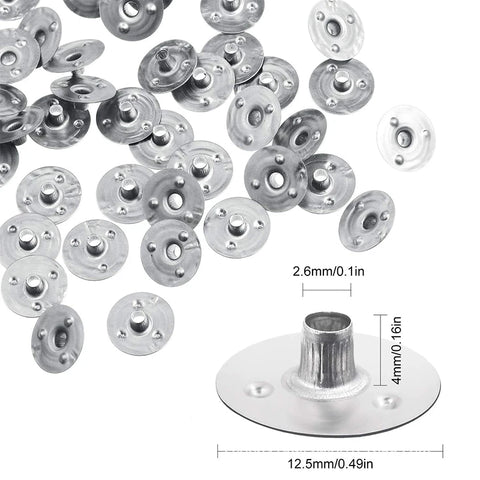Smokeless Candle Wicks, Pre-Waxed Cotton Core Wicks, DIY Handmade Candle Making Tools, Metal Sustainer Tabs, 2.6-20cm, 100Pcs
