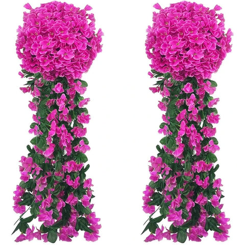 Artificial flowers Begonia  plants  bouquet suitable Long Vine for wall family room garden wedding indoor and outdoor decoration