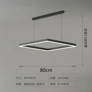 Modern Square Led Pendant Lamp Dimmable for Table Dining Living Room Bedroom Kitchen Hall Chandelier Home Decor Lighting Fixture