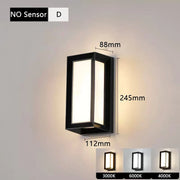 Led Outdoor Wall Light Waterproof IP65 Motion Sensor Led Outdoor Lighting Porch Lights Balcony Garden Lights Outdoor Wall Lamp