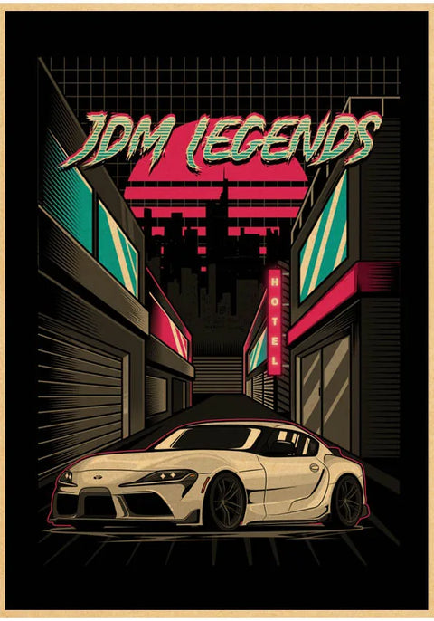 jdm Kraftpaper Poster HomeDecal Painting Wall Sticker for  wall art  Coffee House Bar  wall art