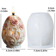 New 3D Tulip flower relief egg candle silicone mold rattan rose peony flowers candle mould Easter relief eggs resin gypsum molds