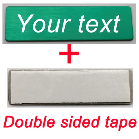 70*20MM Customized Brooch Pin Personalize Engrave Your Text Logo Business ID Plate Steel Metal Letterbox Mailbox Tag Name Badges