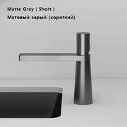 Modern Basin Faucet Brushed Gold Brass Bathroom Mixer Faucet Grey Washbasin Faucet Single Handle Single Hole Wash Sink Water Tap