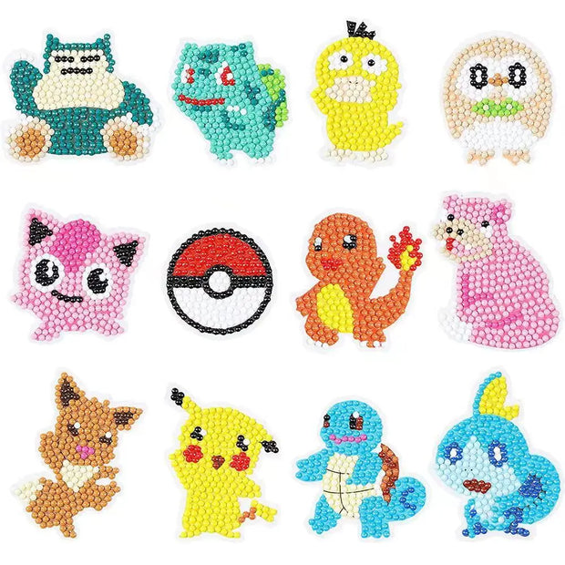 5D Diamond Painting Cartoon Pikachu Animal DIY Child Sticking Drills Embroider Handiwork Enthusiast Doodle Schoolbag Best Gifts