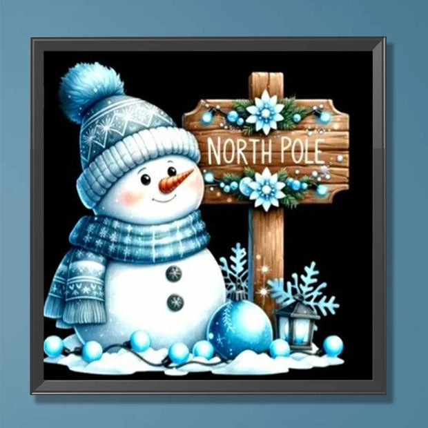 5D Diamond Painting Snowman Mosaic Embroidery Art Craft 30x30cm DIY Full Round Drill Home Decor