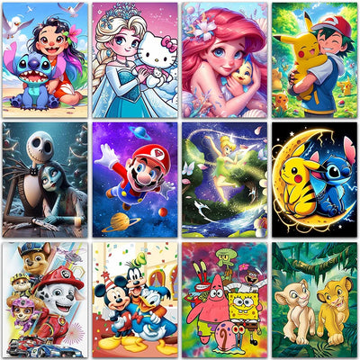 Disney Diamond Painting kits lilo and stitch Pokemon Pikachu Minions Home Decor Full Square&Round mosaic embroidery Cross stitch