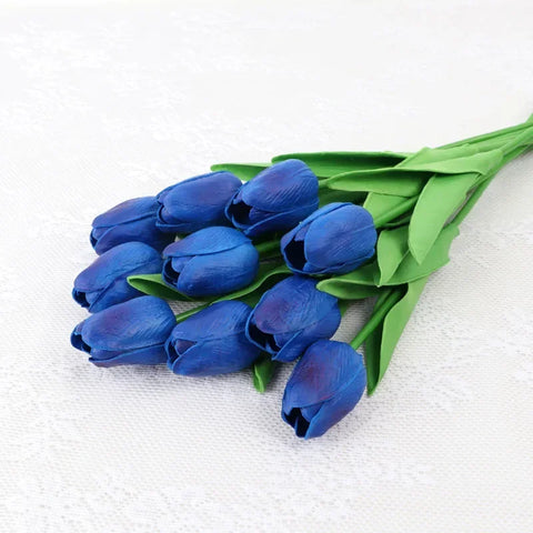 10pcs Tulip Artificial Bouquet Artificial Flower Wedding Bridal Bouquet Outdoor Home Garden Bouquet Party Vase Decorative Plant