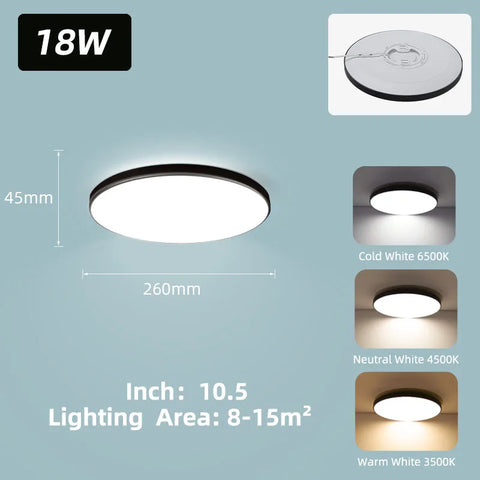 220V Led Ceiling Light Golden Bedroom Indoor Kitchen Lighting for Home Decor Dustproof Bathroom Led Lamp Golden Ceiling Lamps