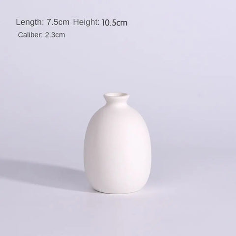 Nordic Style Ceramic Vase Ceramic Vase Desktop Ornaments Dried Flower Decor Hydroponic Plant Vase Bouquets Vases