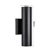 Wall Lamp Outdoor led Lights Waterproof up Down Decor Garden Lights IP65 110V 220V Outdoor Wall Light with 2PCS E27 Bulbs