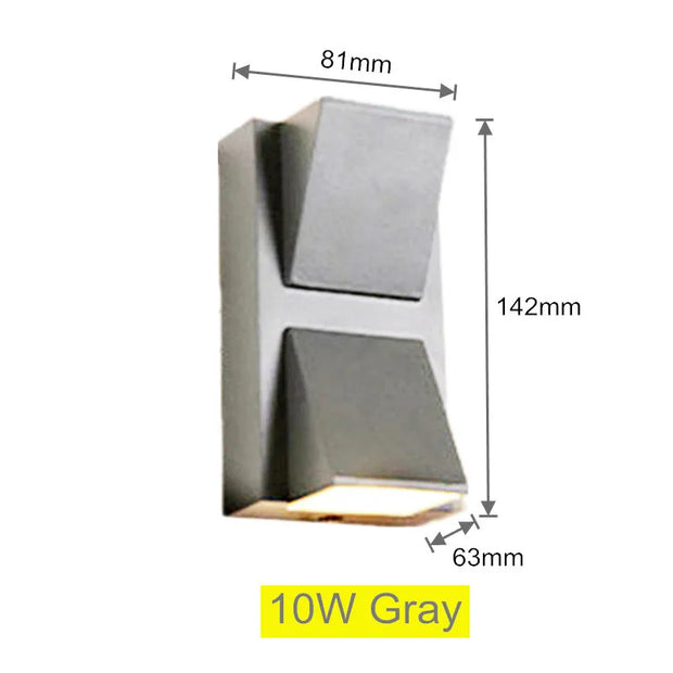Aluminium Wall Lamp Waterproof Outdoor LED Wall Light IP65 Garden Lighting Lamp for Sconce Balcony Decoration AC110V 220V