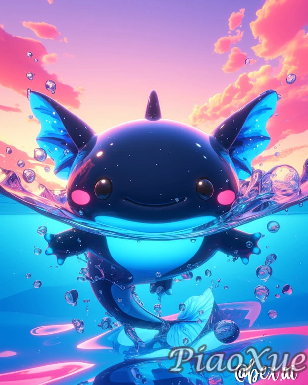 Cartoon Animation Axolotl Adventures  5D  Diamond Painting Cute Adventure Creatures DIY Mosaic Embroidery Cross Stitch