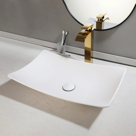 ZAPPO Commercial Bathroom Vessel Sink Large Vessel Sink Bowl With Faucet Above Counter Top Oval Bowl Sinks For Bathroom,Hotel
