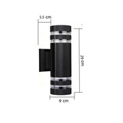 Wall Lamp Outdoor led Lights Waterproof up Down Decor Garden Lights IP65 110V 220V Outdoor Wall Light with 2PCS E27 Bulbs
