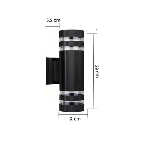 Wall Lamp Outdoor led Lights Waterproof up Down Decor Garden Lights IP65 110V 220V Outdoor Wall Light with 2PCS E27 Bulbs