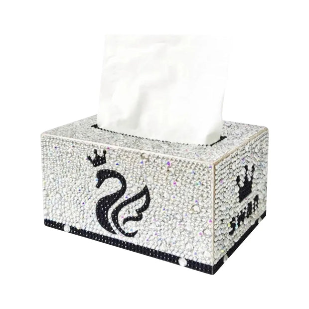 5D Diamond Painting Tissue Box Handmade Mosaic Tissue Box Rhinestone Drawing Art Tissue Dispenser for Home Decor Gift