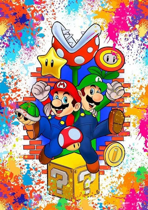 Japanese Anime 5d Diamond Painting Kit M-Marios Bowser Embroidery Jewelry Handmade DIY Mosaic Home Decoration Children's Gift