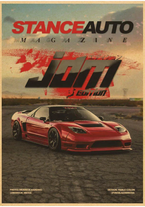 jdm Kraftpaper Poster HomeDecal Painting Wall Sticker for  wall art  Coffee House Bar  wall art