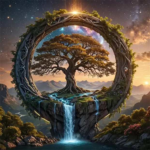 HUACAN Diamond Mosaic 5D Tree Of Life Painting Rhinestones Landscape New Arrivals Complete Kit Personalized Gift