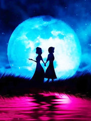 Disney Diamond Painting Mickey Minnie Embroidery Cross Stitch Kits Mosaic Shadow MoonWall Decor DIY Gift Full Round 30x40cm