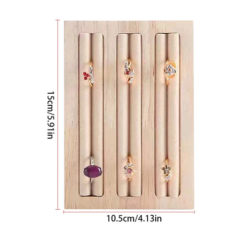 1pc, bamboo ring storage tray, used for jewelry, earrings, ring storage and arrangement