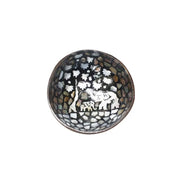 Seashell Inlay Painted Coconut Shell Bowl Handmade Natural Materials Entryway Key Storage Tray Eco-friendly Durable Candy Bowl