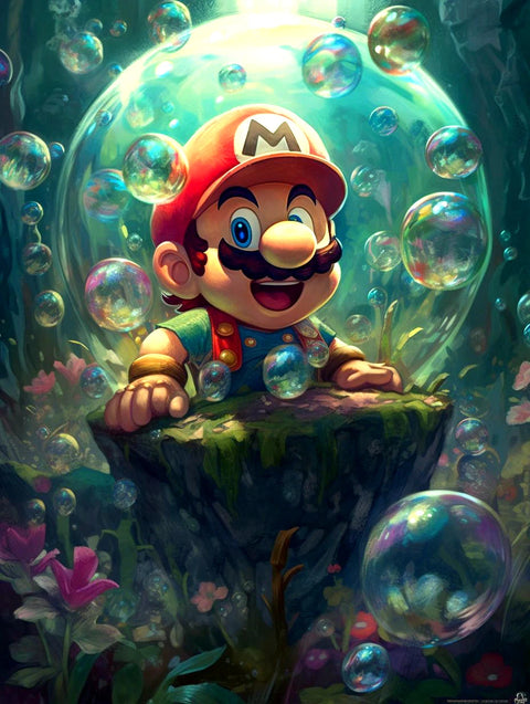 Japanese Anime 5d Diamond Painting Kit M-Marios Bowser Embroidery Jewelry Handmade DIY Mosaic Home Decoration Children's Gift