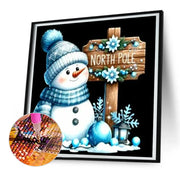5D Diamond Painting Snowman Mosaic Embroidery Art Craft 30x30cm DIY Full Round Drill Home Decor