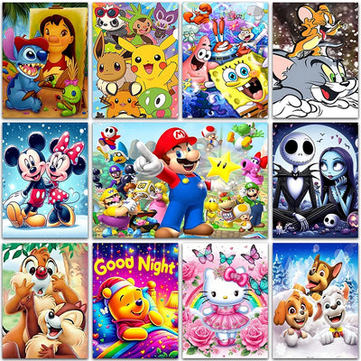 Disney Diamond Painting kits lilo and stitch Pokemon Super Mario Home Decor Art Full Square&Round mosaic embroidery Cross stitch