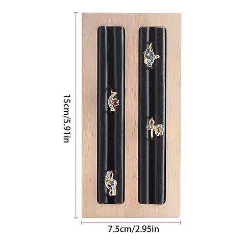 1pc, bamboo ring storage tray, used for jewelry, earrings, ring storage and arrangement