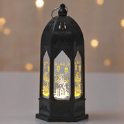 Starry Moon Candle Wind Lamp Ramadan Decoration for Home Led Lantern Ornament Eid Mubarak Party Islamic Muslim Decors Supplies
