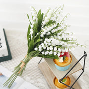 Kahaul Artificial Flower Bellflower Lily Valley Flower Plastic Home  Scrapbooking Christmas Decoration Wedding Party Green Plant