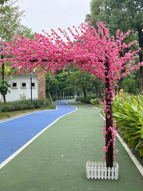 Artificial Cherry Blossom Tree, Outdoor Garden, Road Leading, Christmas Wishing Tree, Fake Plant, Wedding Mall, Home Decoration