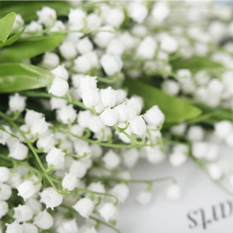 Kahaul Artificial Flower Bellflower Lily Valley Flower Plastic Home  Scrapbooking Christmas Decoration Wedding Party Green Plant