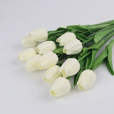 10pcs Tulip Artificial Bouquet Artificial Flower Wedding Bridal Bouquet Outdoor Home Garden Bouquet Party Vase Decorative Plant