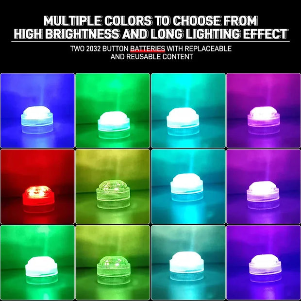 LED Car Interior Ambient Light Decoration Wireless Adhesive Bicycle Tail Light Auto Roof Atmosphere Lamp Diamond Diving Light
