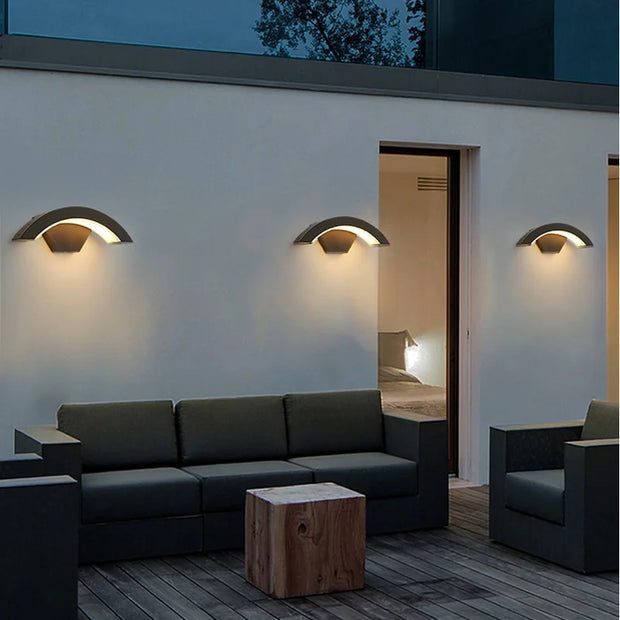 18W 24W 30W Moden waterproof outdoor wall lamp PIR motion sensor wall light Garden porch frontdoor black aluminum lamp body
