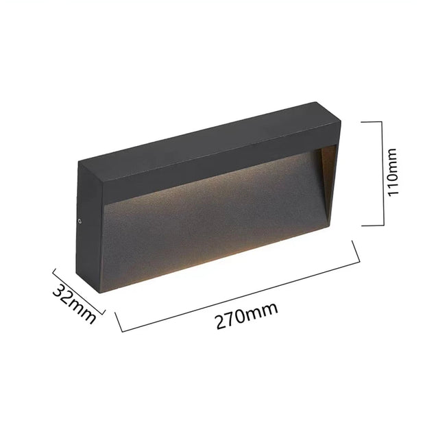 Outdoor LED Surface Mounted Light Waterproof Universal Wall Lamp for Garage Basement Channel Ramp Passage Entrance Step 12V 220V