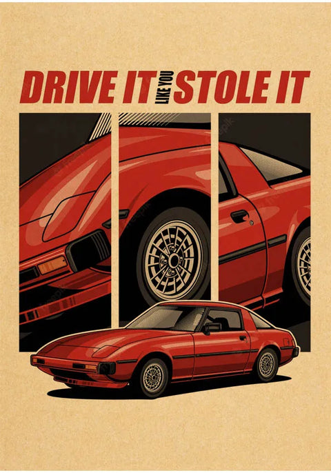 jdm Kraftpaper Poster HomeDecal Painting Wall Sticker for  wall art  Coffee House Bar  wall art