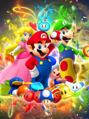 2024 New Japanese Anime Diamond Painting Kit M-Marios Bowser Embroidery Jewelry Handmade Mosaic Home Decoration Children's Gift