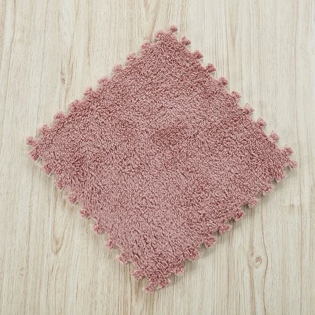 1-20pcs Soft Suede Carpet  Anti-slip and Shockproof Sports Fitness Mat EVA Foam Puzzle Warm Carpet Children's Room Baby Play Mat