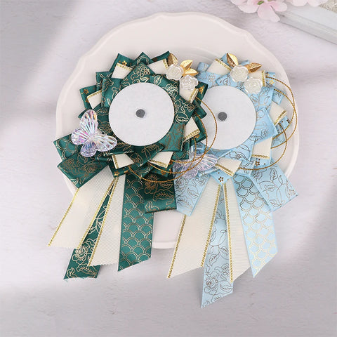 Ribbon Cosplay Bags Rosette Protection Flower Pin Holder Badge Accessories Fill Backpack Badge Base Tray Itabag Decor