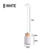 Nordic LED Pendant Lights Metal Wood Chandeliers Hanging Lighting Dining Room Kitchen Bar Bedside Lights Pendant Lamps E27 Bulb