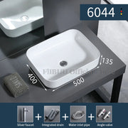 Ceramic Bathroom Vessel Sink Bowl Above Counter Ceramic Sink Bowl Lavatory Wash Hand Basin Countertop Basin Wash Bowl Porcelain