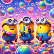 Minions Seaside Vacation Car Cabin Handmade Diamond Painting Set, Embroidered Mosaic Rhinestone Designer Art Home Decor Gift