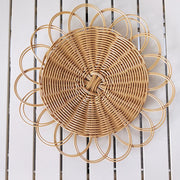 Bohemian Imitation Vine Wall Hanging Pendant Hand Woven Flower Shape Ornaments Crafts Room Living Room Background Wall Decor